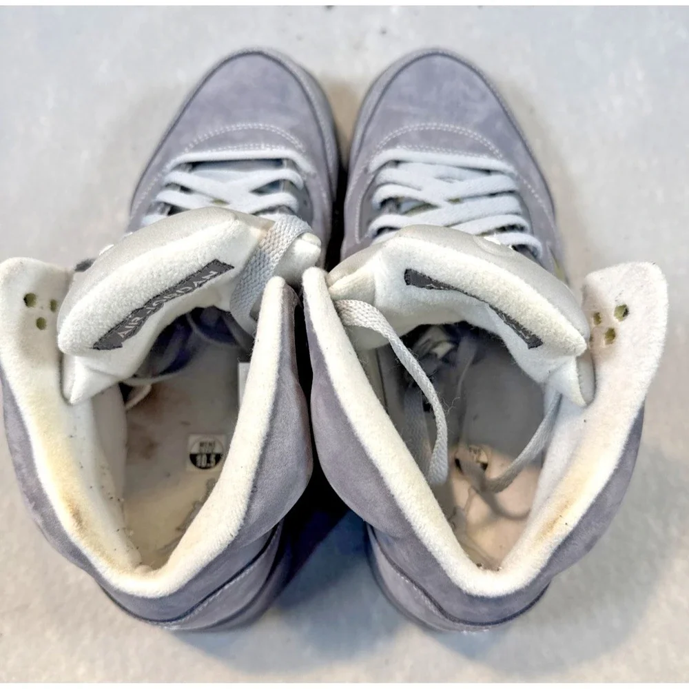 Nike Air Jordan 5 Retro Wolf Grey‎ Sneakers Size 10.5 - 136027 005